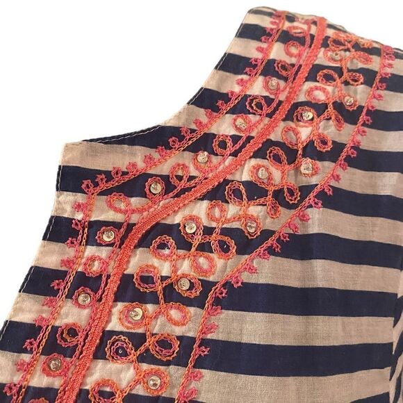 Mudpie Swim Cover up with Pink Embroidery - Picture 6 of 12